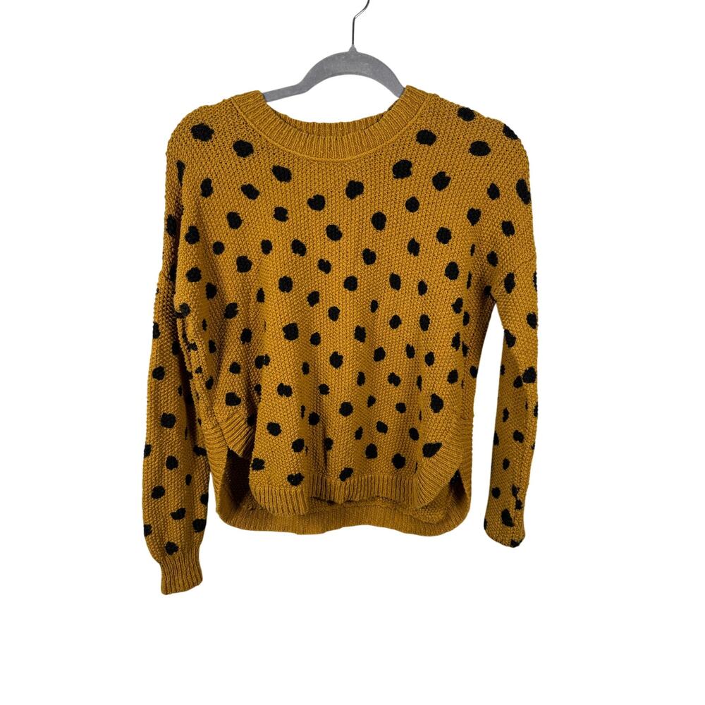 Madwell Sweater Women's XS Painted Spots in Eqyptian Gold